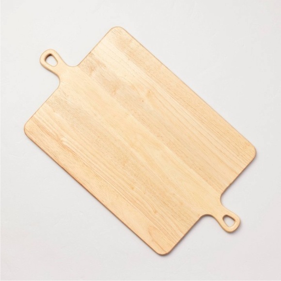 HEARTH & HAND NWT large double handle wood serve board -natural - Picture 1 of 6
